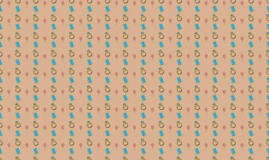 Farklı aksesuarlara sahip renkli arkaplan