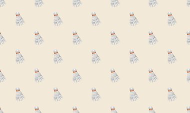 Farklı aksesuarlara sahip renkli arkaplan