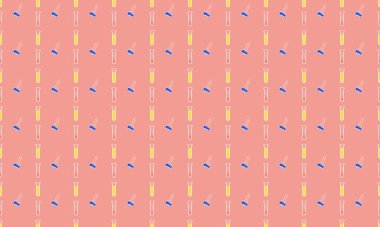 Farklı aksesuarlara sahip renkli arkaplan