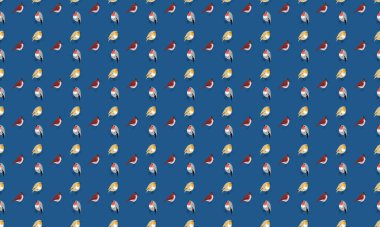 Farklı aksesuarlara sahip renkli arkaplan