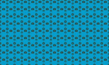 Farklı aksesuarlara sahip renkli arkaplan