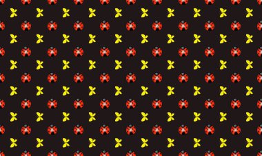 Farklı aksesuarlara sahip renkli arkaplan