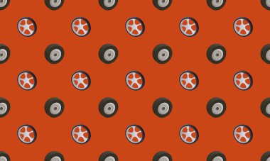 Farklı aksesuarlara sahip renkli arkaplan