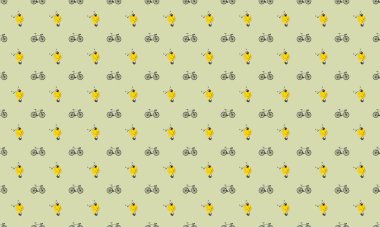 Farklı aksesuarlara sahip renkli arkaplan