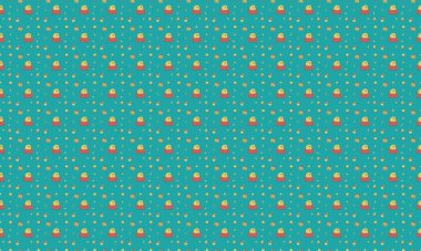 Farklı aksesuarlara sahip renkli arkaplan