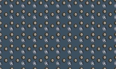 Farklı aksesuarlara sahip renkli arkaplan