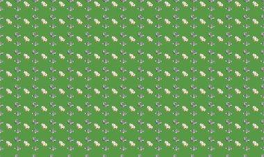 Farklı aksesuarlara sahip renkli arkaplan