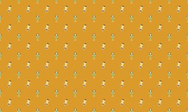 Farklı aksesuarlara sahip renkli arkaplan