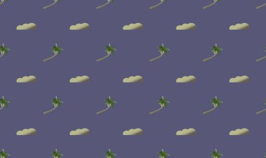 Farklı aksesuarlara sahip renkli arkaplan