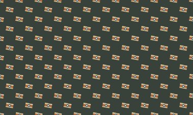 Farklı aksesuarlara sahip renkli arkaplan