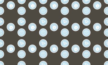 Farklı aksesuarlara sahip renkli arkaplan