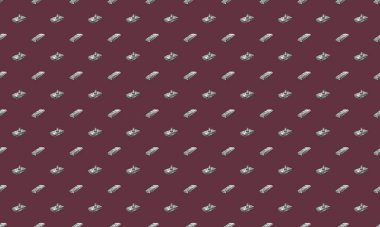 Farklı aksesuarlara sahip renkli arkaplan