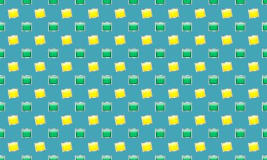 Farklı aksesuarlara sahip renkli arkaplan