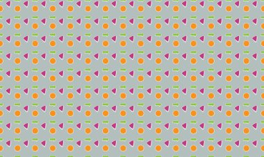 Farklı aksesuarlara sahip renkli arkaplan