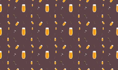 Farklı aksesuarlara sahip renkli arkaplan