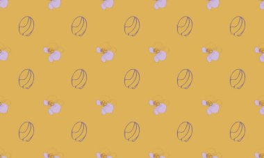 Farklı aksesuarlara sahip renkli arkaplan