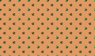 Farklı aksesuarlara sahip renkli arkaplan