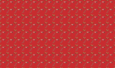 Farklı aksesuarlara sahip renkli arkaplan