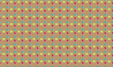 Farklı aksesuarlara sahip renkli arkaplan