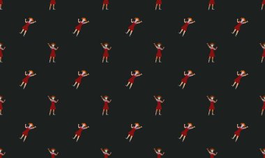 Farklı aksesuarlara sahip renkli arkaplan