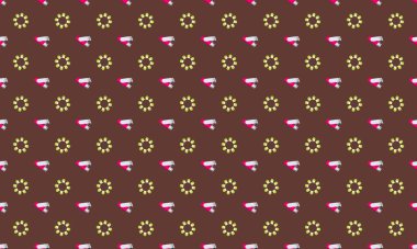 Farklı aksesuarlara sahip renkli arkaplan