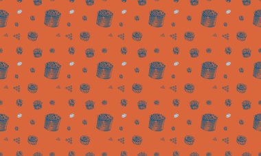 Farklı aksesuarlara sahip renkli arkaplan