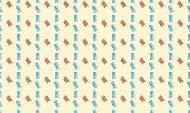 Farklı aksesuarlara sahip renkli arkaplan