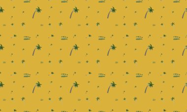 Farklı aksesuarlara sahip renkli arkaplan