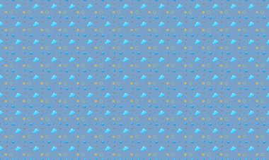 Farklı aksesuarlara sahip renkli arkaplan