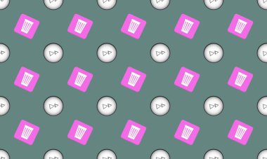 Farklı aksesuarlara sahip renkli arkaplan