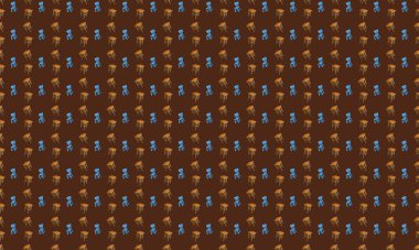 Farklı aksesuarlara sahip renkli arkaplan