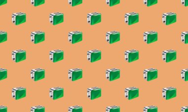 Farklı aksesuarlara sahip renkli arkaplan