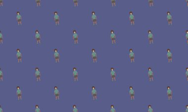 Farklı aksesuarlara sahip renkli arkaplan