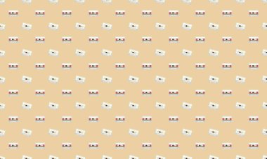 Farklı aksesuarlara sahip renkli arkaplan