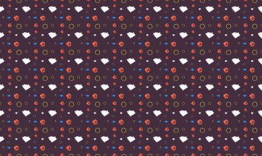 Farklı aksesuarlara sahip renkli arkaplan