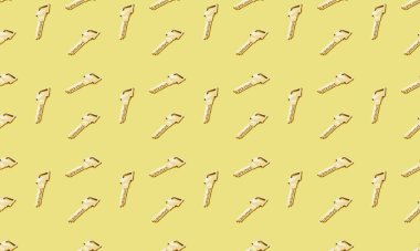 Farklı aksesuarlara sahip renkli arkaplan