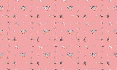 Farklı aksesuarlara sahip renkli arkaplan