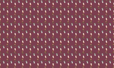 Farklı aksesuarlara sahip renkli arkaplan