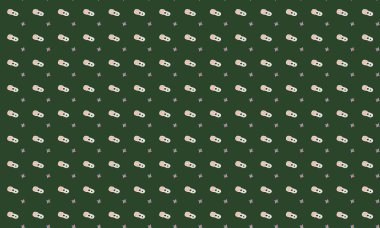 Farklı aksesuarlara sahip renkli arkaplan