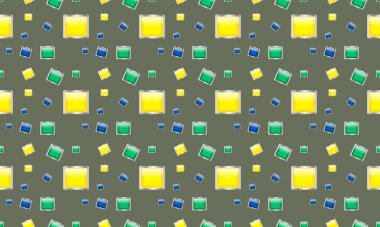 Farklı aksesuarlara sahip renkli arkaplan