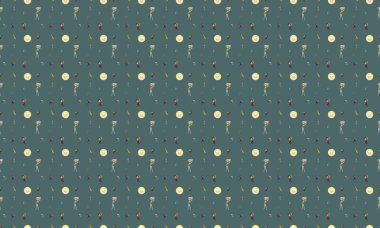 Farklı aksesuarlara sahip renkli arkaplan