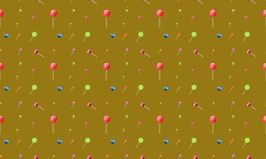 Farklı aksesuarlara sahip renkli arkaplan