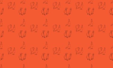 Farklı aksesuarlara sahip renkli arkaplan