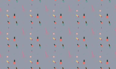 Farklı aksesuarlara sahip renkli arkaplan