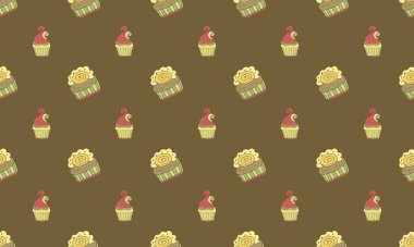 Farklı aksesuarlara sahip renkli arkaplan