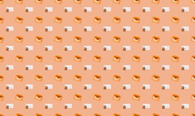 Farklı aksesuarlara sahip renkli arkaplan