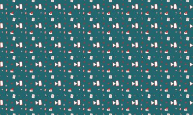 Farklı aksesuarlara sahip renkli arkaplan