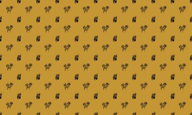 Farklı aksesuarlara sahip renkli arkaplan