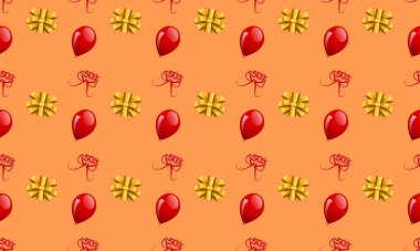 Farklı aksesuarlara sahip renkli arkaplan