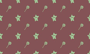 Farklı aksesuarlara sahip renkli arkaplan